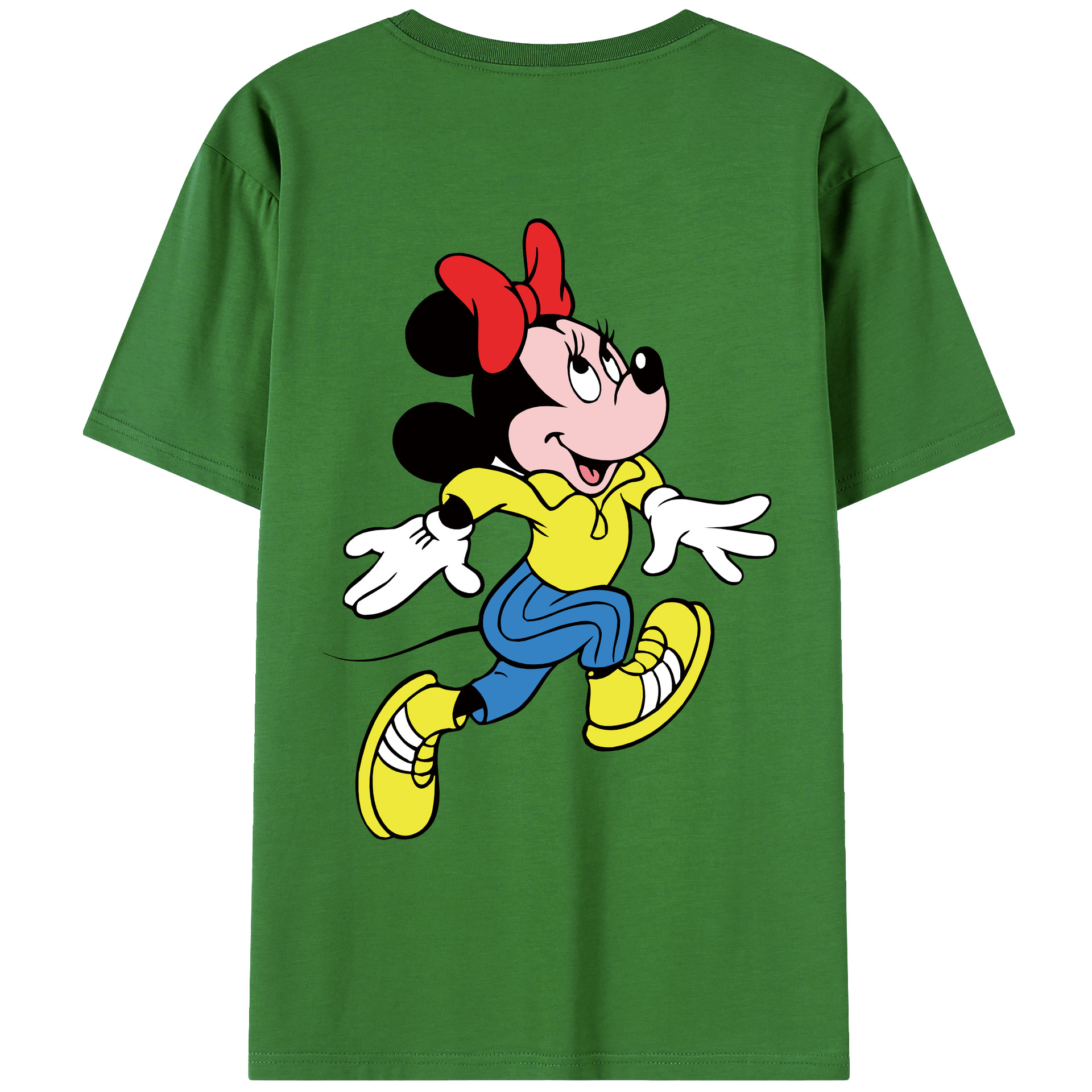 （画像用） ミッキーマウス Mickey Mouse レディース半袖Tシャツ(バックプリント)